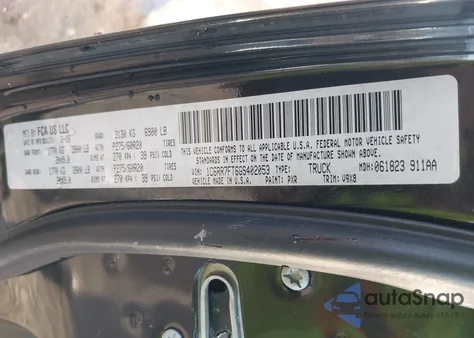 2016 Ram 1500 Express из США, поврежденный, VIN 1C6RR7FT6GS402053